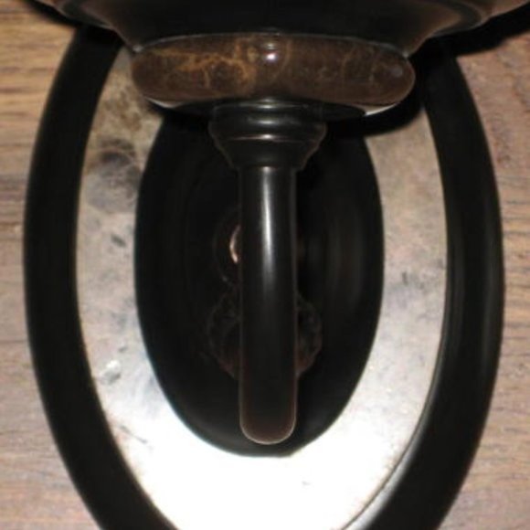 NWT Vintage Restoration Hardware Sconce & Shade Wall Light Marble Etoile Bronze - Picture 5 of 13